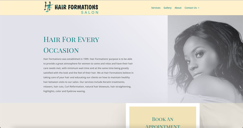 Hair Formations Web Design