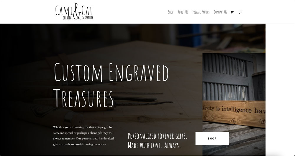 Cami and Cat Ecommerce Web Design