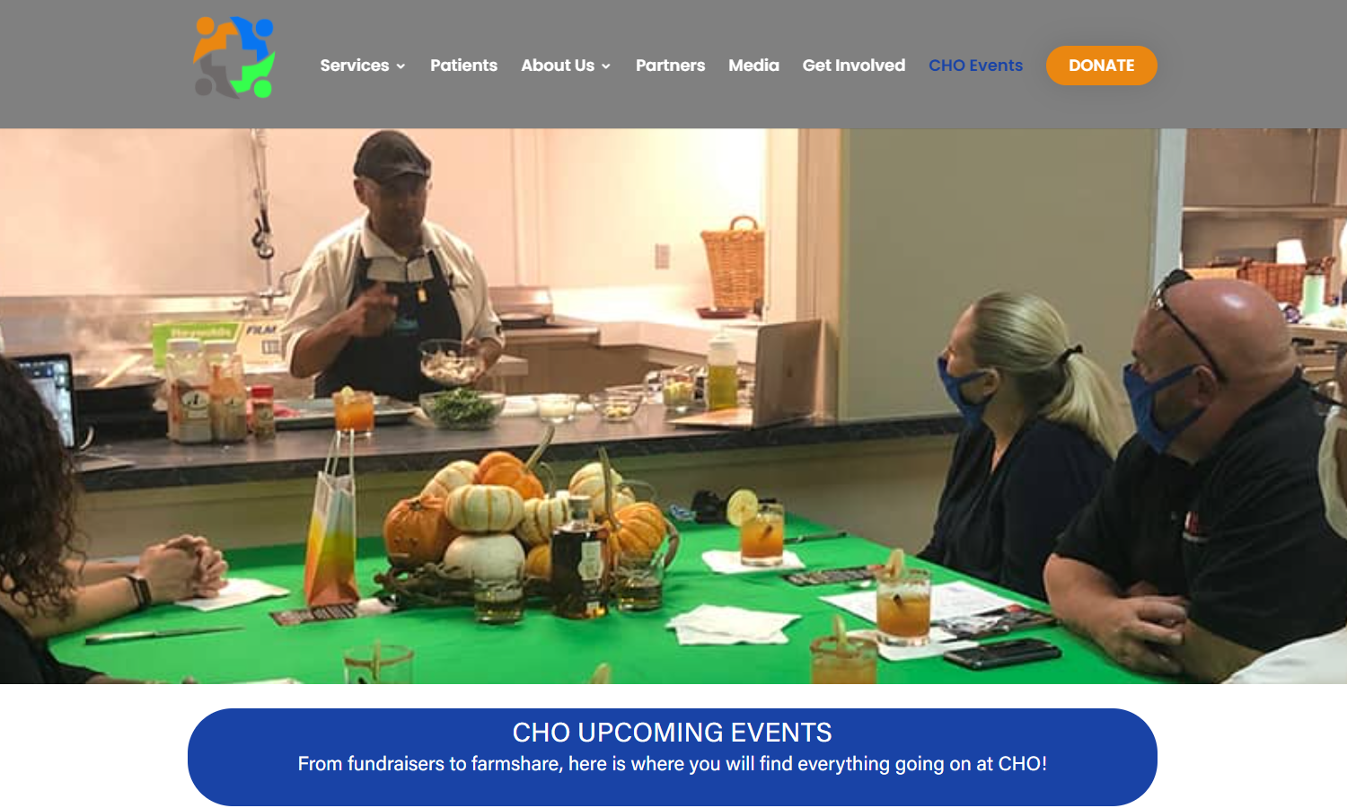 Community Health Outreach Non-profit Web Design - Events Page