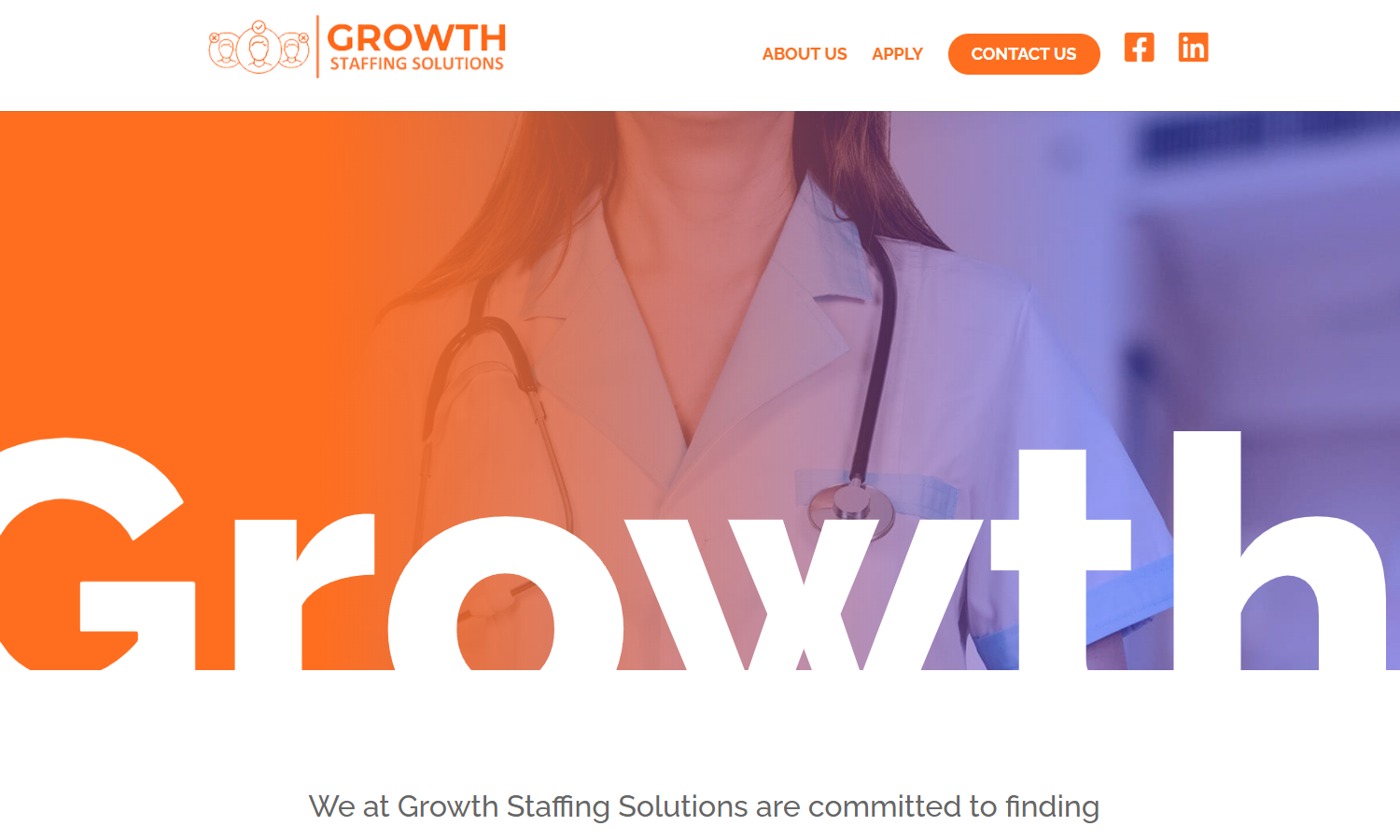 Growth Staffing Solutions Web Design Home Page