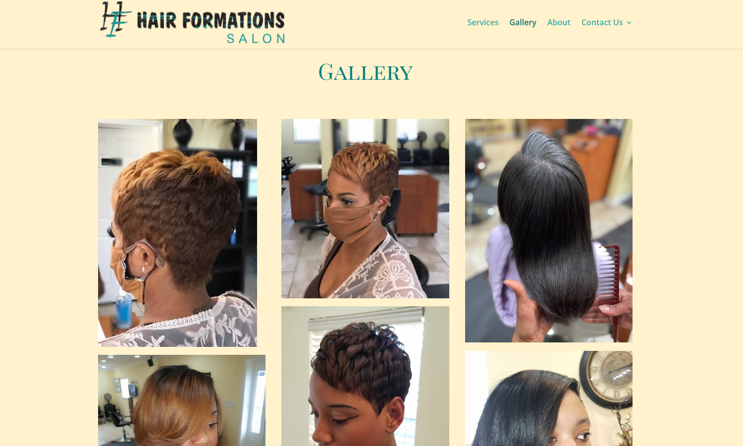 Hair Salon Web Design Gallery Page